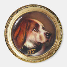Sabueso MINIATURA de los RETRATOS del PERRO Imán Para Frigorifico