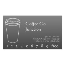 Sacador de la bebida del café/tarjeta de la lealta plantillas de tarjetas personales