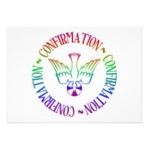 Sacramento de la confirmación - pendiente del Espí Invitacion Personalizada