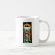 Sacramento del arte del vitral del bautismo tazas