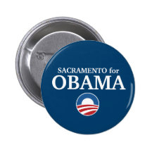 SACRAMENTO para el personalizado de Obama su ciuda Pin