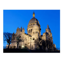 Sacre Coeur durante la postal crepuscular