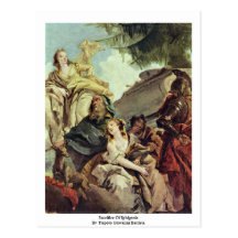 Sacrificio de Iphigenia Postal