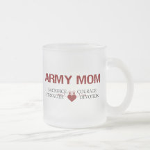Sacrificio de la mamá del ejército, fuerza, valor tazas