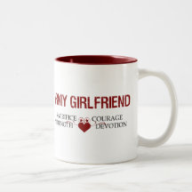 Sacrificio de la novia del ejército, fuerza, valor taza