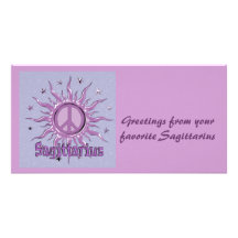 Sagitario de Sun de la paz Tarjeta Fotográfica Personalizada