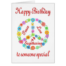 Sagitario del feliz cumpleaños felicitación