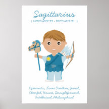 Sagitario - poster del horóscopo del muchacho