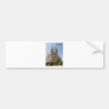 Sagrada Familia Barcelona España Etiqueta De Parachoque