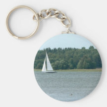 Sailingboat en el viento llaveros