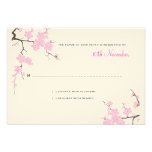 Sakura dulce que casa la tarjeta de RSVP invitaciones