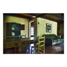 Sala de estar de la cabina en foto del cielo
