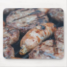 Salchichas del Bbq Alfombrilla De Raton