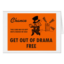 Salga de tarjeta de felicitación LIBRE del drama