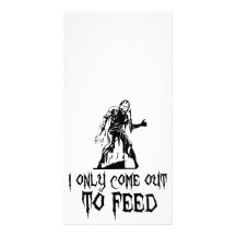 Salgo solamente alimentar al zombi tarjeta con foto personalizada