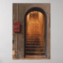 Salida de la escalera poster