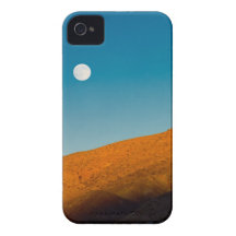 Salida de la luna sobre desierto de Mojave iPhone 4 Funda