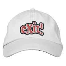 ¡Salida del funcionario (c)! ¡Casquillo en BLANCO! Gorra De Beisbol