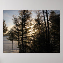 Salida del sol 2008 del invierno posters