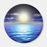Salida del sol azul iman para frigorífico