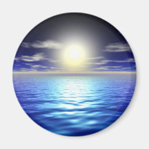Salida del sol azul iman para frigorífico