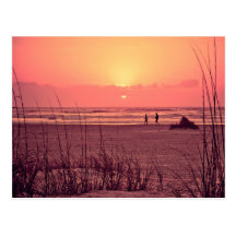 Salida del sol Beachwalker Tarjeta Postal