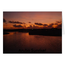 ¡Salida del sol de Aruba! Tarjetas