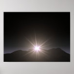 Salida del sol de la montaña poster