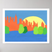 Salida del sol de New York City Impresiones