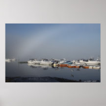 Salida del sol de niebla de Bayville Poster