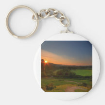 Salida del sol del castillo de Corfe Llaveros Personalizados