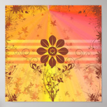 Salida del sol del otoño poster