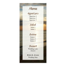 Salida del sol en menú del boda de Norfolk VAl… Diseños De Tarjetas Publicitarias