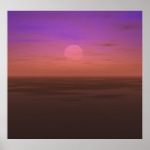 Salida del sol sobre las nubes impresiones