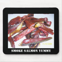 Salmones de Alaska del humo Tapetes De Ratón