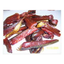 Salmones de Alaska del humo Tarjeta Postal