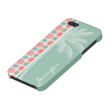 Salmones tropicales, rosa coralino, y Seafoam iPhone 5 Protectores
