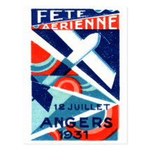 Salón aeronáutico internacional francés 1931 tarjeta postal