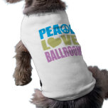 Salón de baile del amor de la paz camisetas de perro