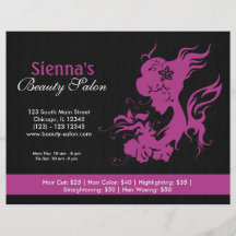 Salón de belleza (ciruelo) flyer personalizado