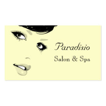 Salón de belleza y tarjeta de visita elegantes del