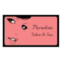 Salón de belleza y tarjeta de visita elegantes del