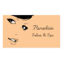 Salón de belleza y tarjeta de visita elegantes del