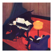 Salón del pianista del pianista del art déco de la anuncios  