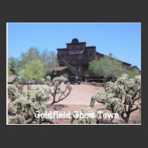 Salón del pueblo fantasma de Goldfield tarjetas postales