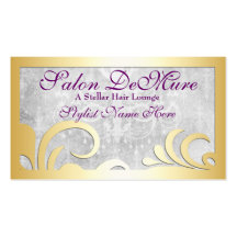 Salón sofisticado moderno del diseñador del oro tarjetas de visita