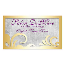 Salón sofisticado moderno del diseñador del oro tarjetas de visita