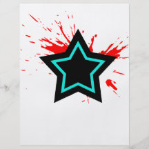 Salpicadura de la estrella tarjetas informativas
