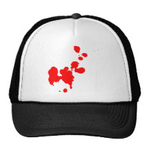 Salpicadura de la sangre gorras