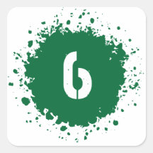 Salpicadura del verde 6# calcomanía cuadrada personalizada